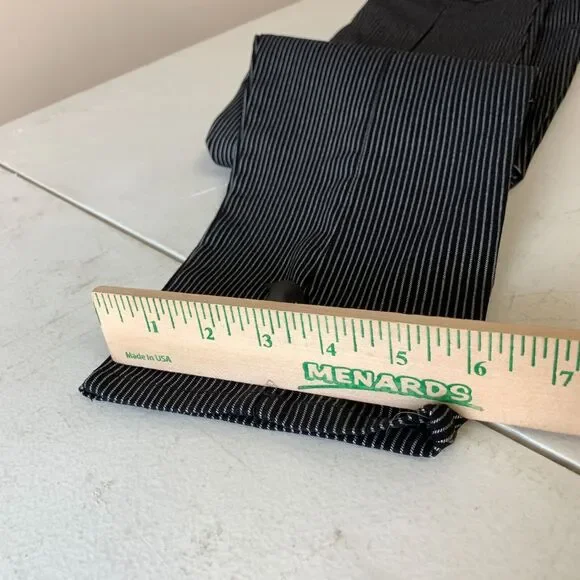 Hell Bunny Pants Womens XL Black Jack Pedal Pusher Bat Pinstripe Crop Retro Punk - Picture 11 of 15